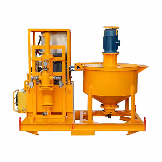 Grout pump with mixer in one for post tensioning works